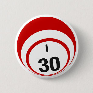 Badge Rond 5 Cm Bouton de boule du bingo-test I30