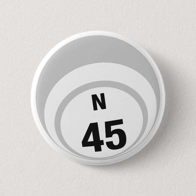 Badge Rond 5 Cm Bouton de boule du bingo-test N45 (Devant)