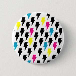 Badge Rond 5 Cm Bouton de boulon de foudre