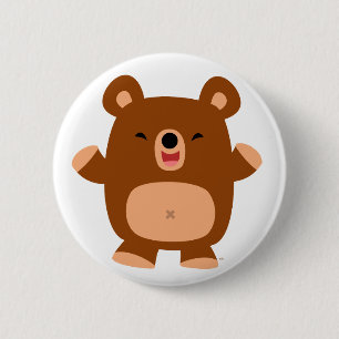 Badge Rond 5 Cm Bouton de bouton de l'ours de caricature mignon