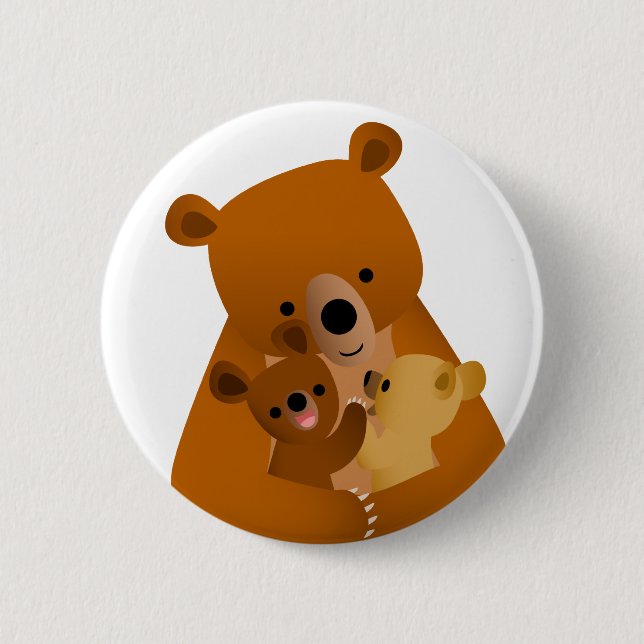 Badge Rond 5 Cm Bouton de bouton Mama Bear (Devant)
