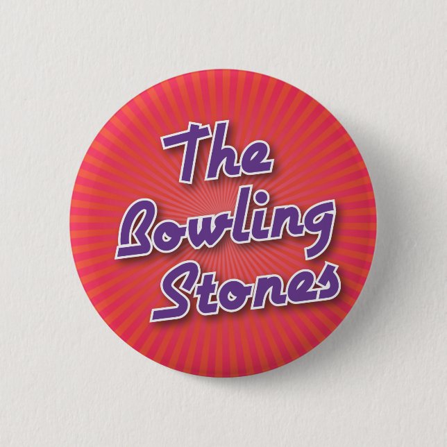 Badge Rond 5 Cm Bouton de bowling : Les pierres de bowling (Devant)