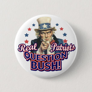 Badge Rond 5 Cm Bouton de Bush de question