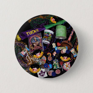 Badge Rond 5 Cm Bouton de butin de mardi gras
