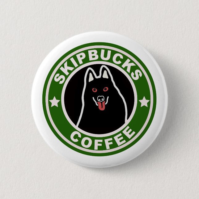 Badge Rond 5 Cm Bouton de café de Skipbucks (Devant)