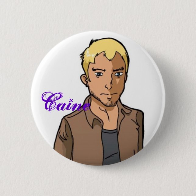 Badge Rond 5 Cm Bouton de Caine (Devant)