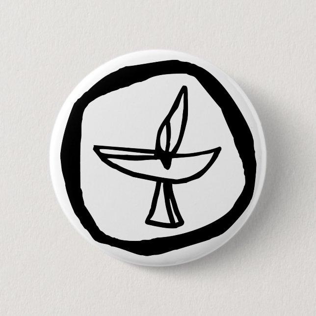 Badge Rond 5 Cm Bouton de calice (Devant)