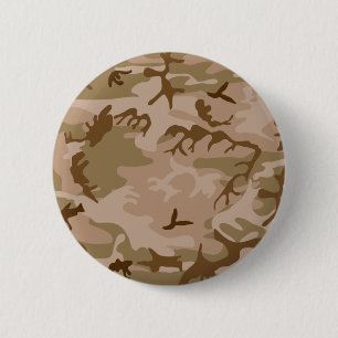 Badge Rond 5 Cm Bouton de camouflage de sable du désert