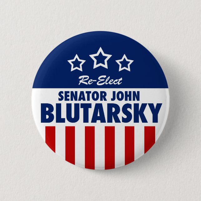 Badge Rond 5 Cm Bouton de campagne de Blutarsky (Devant)