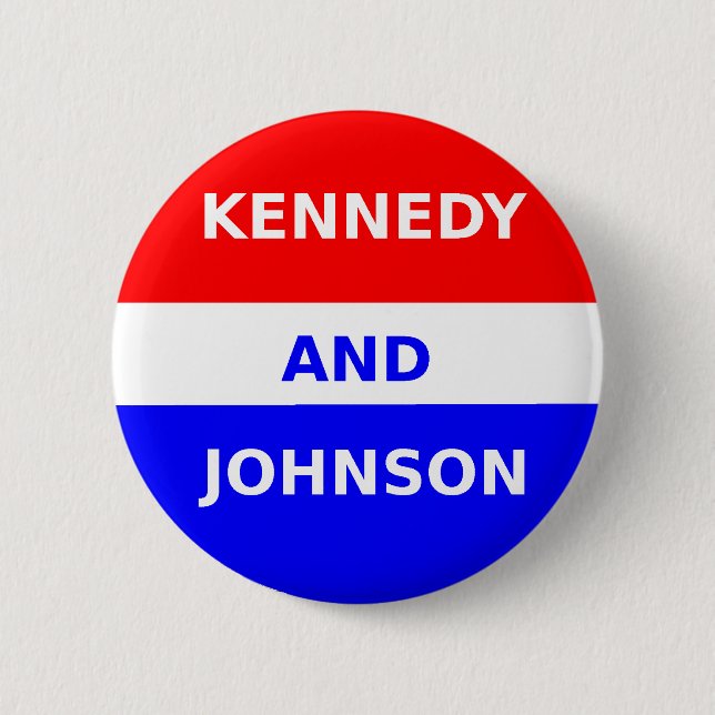 Badge Rond 5 Cm Bouton de campagne de JFK 1960 (Devant)