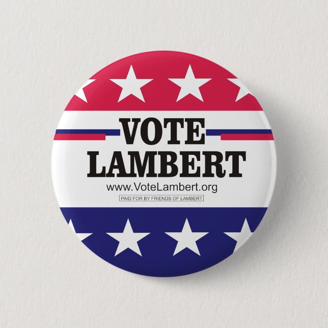 Badge Rond 5 Cm Bouton de campagne de Lambert de vote (Devant)