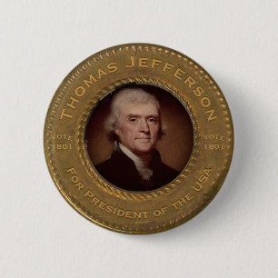 Badge Rond 5 Cm Bouton de campagne Thomas Jefferson