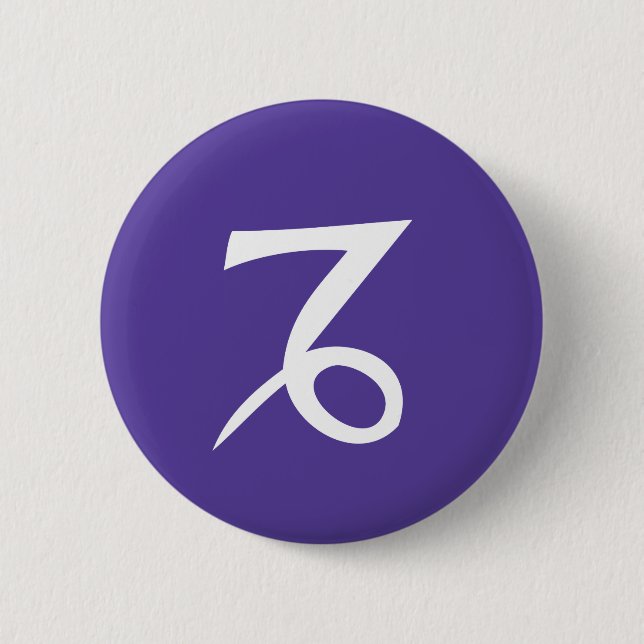 Badge Rond 5 Cm Bouton de CAPRICORNE (Devant)