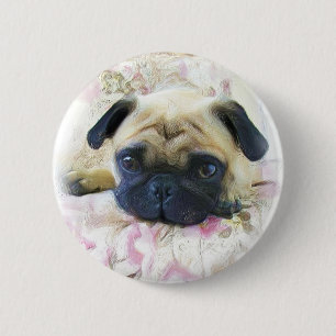 Badge Rond 5 Cm Bouton de carlin