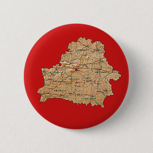 Badge Rond 5 Cm Bouton de carte du Belarus