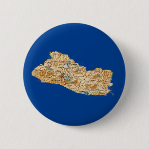 Badge Rond 5 Cm Bouton de carte du Salvador