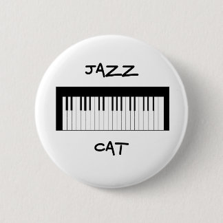 Badge Rond 5 Cm Bouton de CAT de jazz