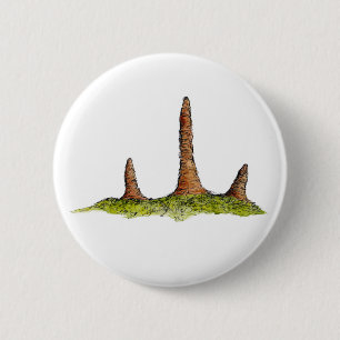 Badge Rond 5 Cm Bouton de champignons de Prototaxites