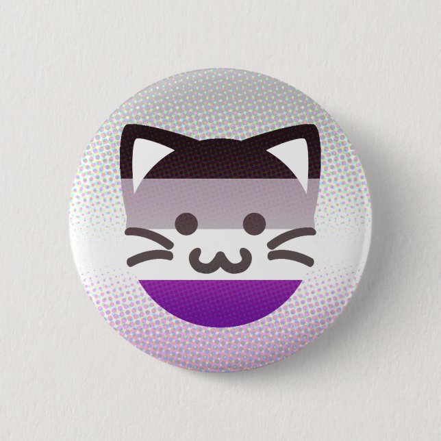 Badge Rond 5 Cm bouton de chat de fierté d'as (Devant)