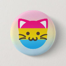 bouton de chat de fierté de casserole