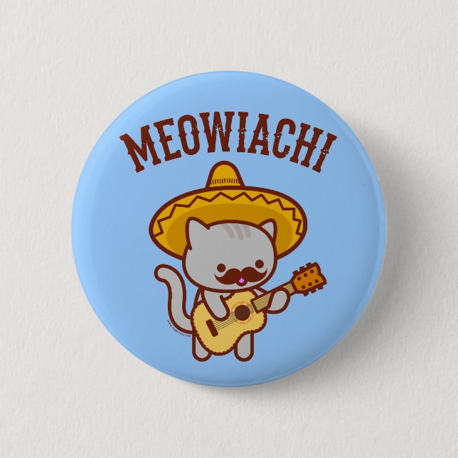 Badge Rond 5 Cm Bouton de chat de MEOWIACHI (Devant)