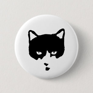 Badge Rond 5 Cm Bouton de chat de smoking