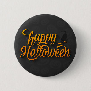 Badge Rond 5 Cm Bouton de chat effrayant Halloween