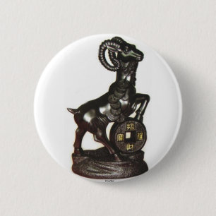 Badge Rond 5 Cm Bouton de chèvre gracieux