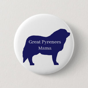 Badge Rond 5 Cm bouton de chien des Pyrénées