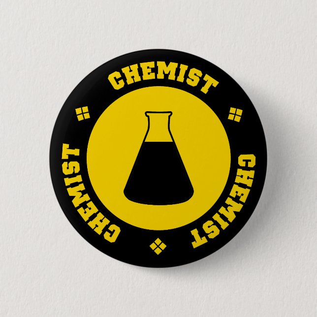 Badge Rond 5 Cm Bouton de chimiste (Devant)