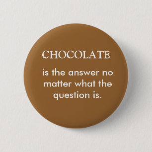 Badge Rond 5 Cm Bouton de CHOCOLAT