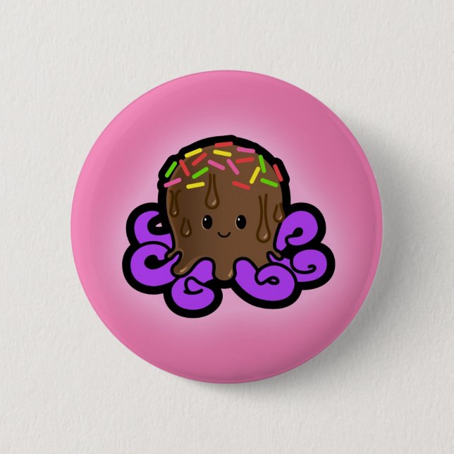 Badge Rond 5 Cm Bouton de Choctopus (Devant)
