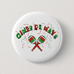 Badge Rond 5 Cm Bouton de Cinco De Mayo