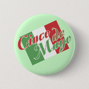 Badge Rond 5 Cm Bouton de Cinco De Mayo