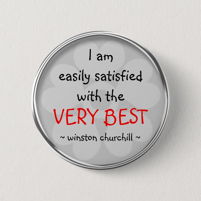 Badge Rond 5 Cm Bouton de citation de Winston Churchill (Devant)