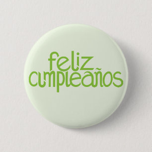 Badge Rond 5 Cm Bouton de citron vert Feliz Cumpleaños