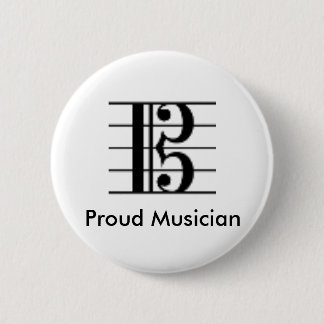 Badge Rond 5 Cm Bouton de clef d'alto