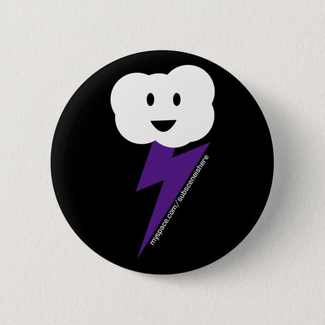 Badge Rond 5 Cm Bouton de Cloud&Lightning ! (Devant)