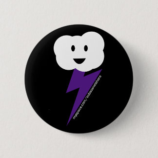 Badge Rond 5 Cm Bouton de Cloud&Lightning !