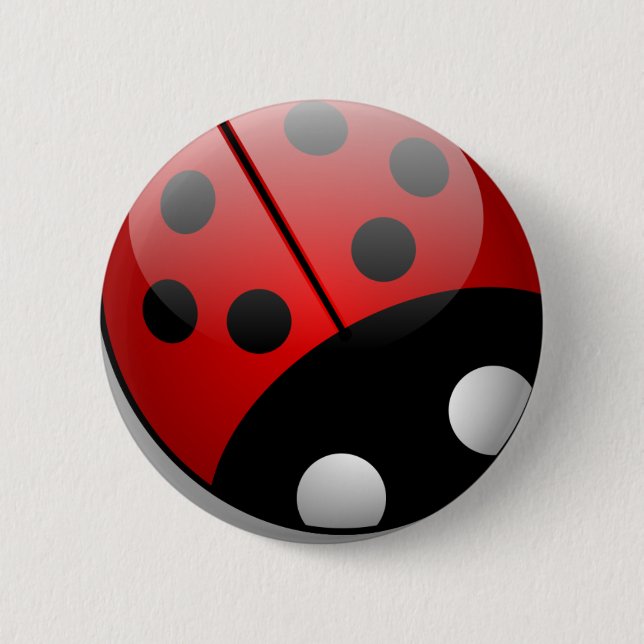 Badge Rond 5 Cm Bouton de coccinelle (Devant)