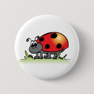 Badge Rond 5 Cm Bouton de coccinelle