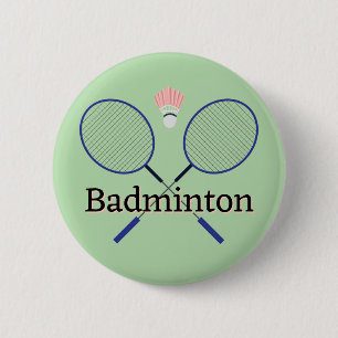 Badge Rond 5 Cm Bouton de conception de badminton