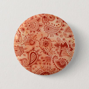 Badge Rond 5 Cm Bouton de conception de henné
