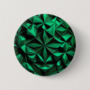 Badge Rond 5 Cm Bouton de conception Emeraude