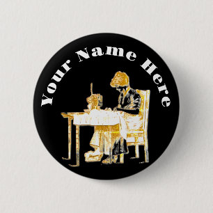 Badge Rond 5 Cm Bouton de conception Seamstress