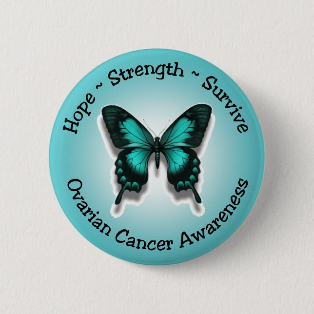 Badge Rond 5 Cm Bouton de conscience de cancer ovarien (Devant)
