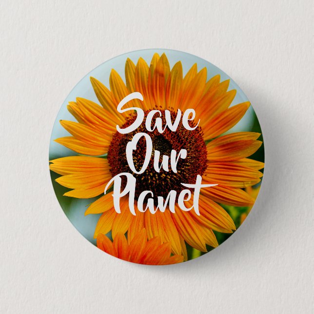 Badge Rond 5 Cm Bouton de conscience de changement climatique (Devant)