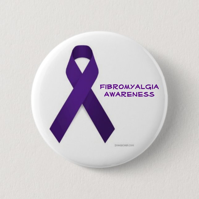 Badge Rond 5 Cm Bouton de conscience de fibromyalgie (Devant)