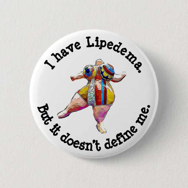 Badge Rond 5 Cm Bouton de conscience de Lipedema (Devant)