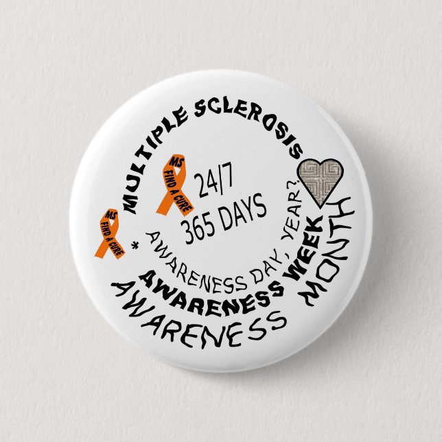 BADGE ROND 5 CM BOUTON DE CONSCIENCE DE MILLISECONDE AVEC AMOUR (Devant)